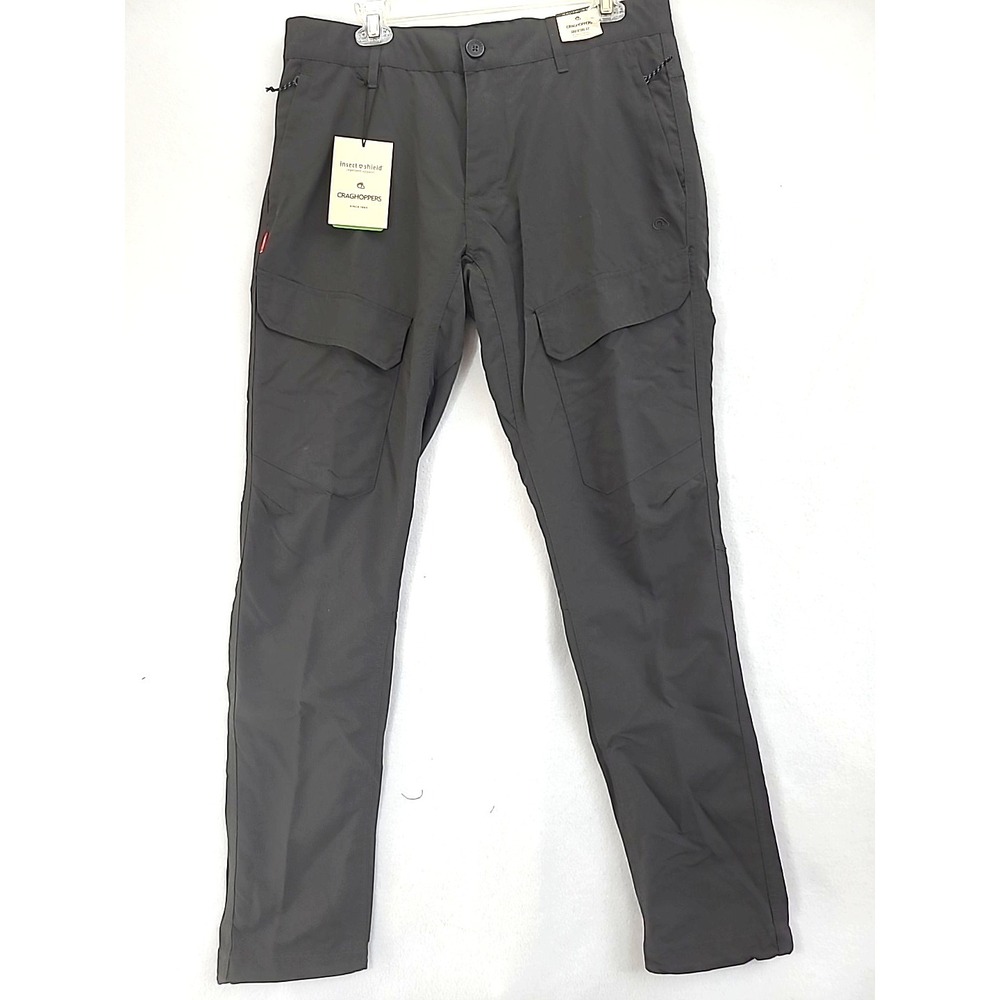 NWT Craghoppers Green Cargo Trousers‎ 34 Insect Prevention SolarShield